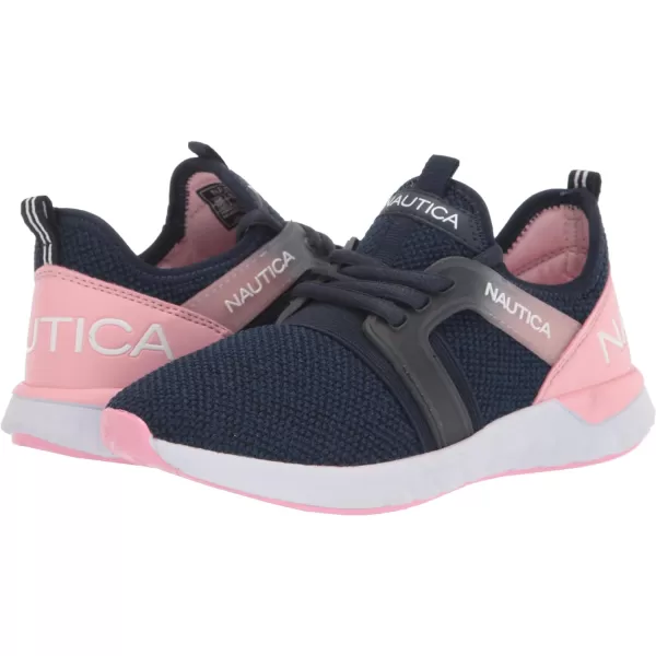 Nautica Girls Kids Sneakers Athletic Fashion LaceUp Tennis Sports Running ShoesBig Kid Little Kid ToddlerParks Youth Navy Peony