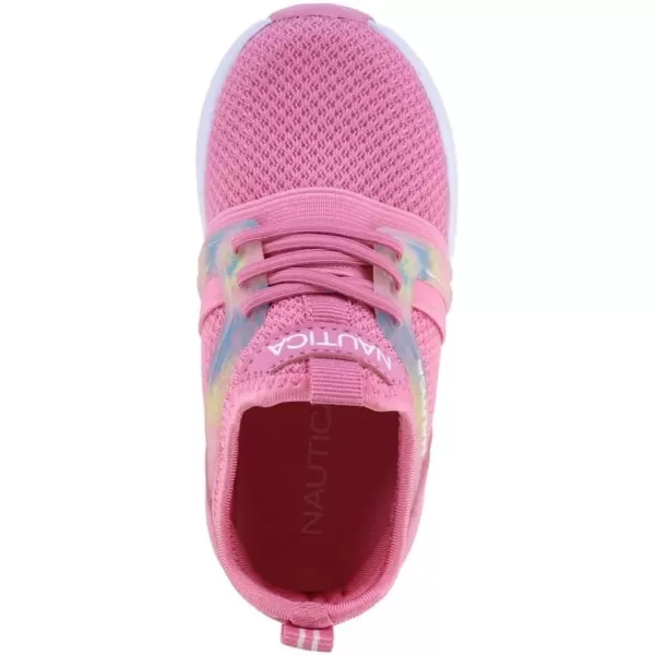 Nautica Girls Kids Sneakers Athletic Fashion LaceUp Tennis Sports Running ShoesBig Kid Little Kid ToddlerPink Bright Tie Dyeparks