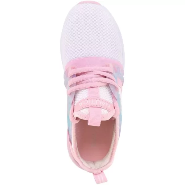 Nautica Girls Kids Sneakers Athletic Fashion LaceUp Tennis Sports Running ShoesBig Kid Little Kid ToddlerPink White Tie Dyeparks