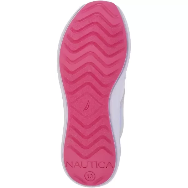 Nautica Girls Kids Sneakers Athletic Fashion LaceUp Tennis Sports Running ShoesBig Kid Little Kid ToddlerWhite Metallic Rainbowjuni