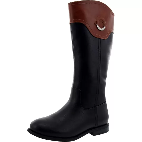 Nautica Girls Knee High Fashion Riding Boots YouthToddlerBig KidsLittle KidsToddlerBlackCognac