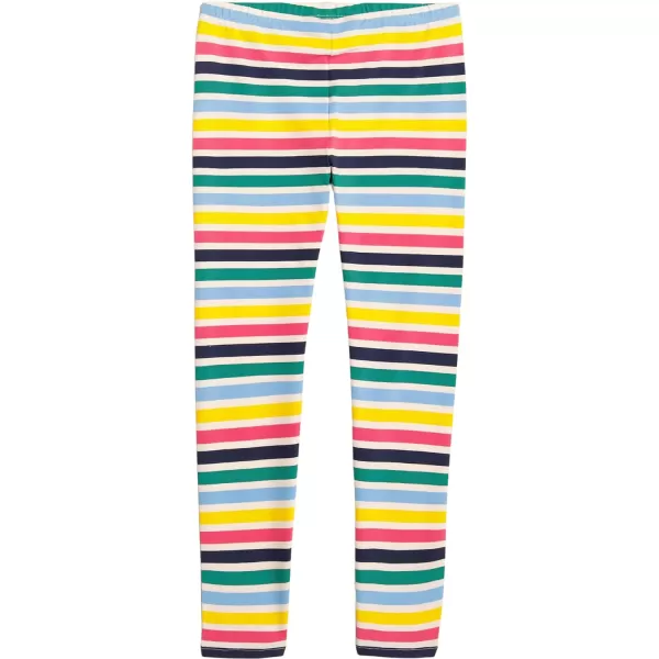 Nautica Girls Leggings Full Length Pullon Stretch Pants with Elastic Waistband amp Logo DetailEggnog Multi