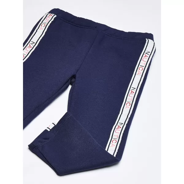 Nautica Girls Logo Sweatpants Fleece Joggers with Ribbed Cuffs  Functional Side PocketsNavy 5003