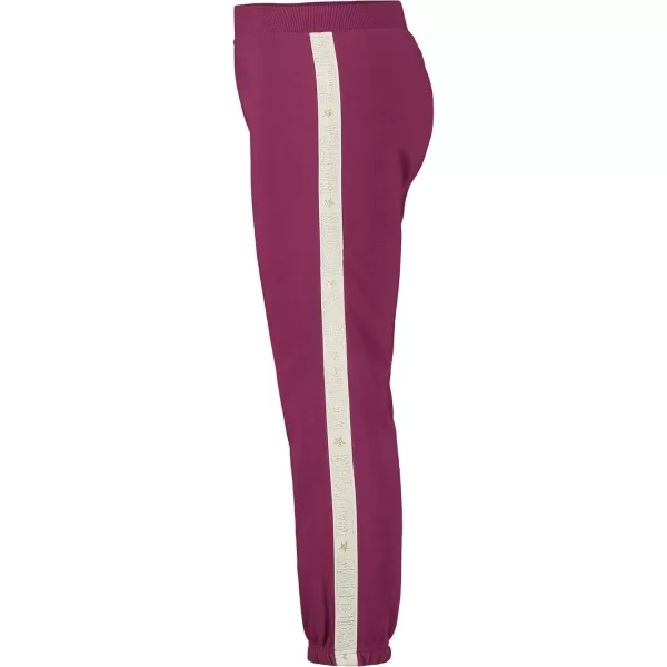 Nautica Girls Logo Sweatpants Fleece Joggers with Ribbed Cuffs  Functional Side PocketsRasberry Taping