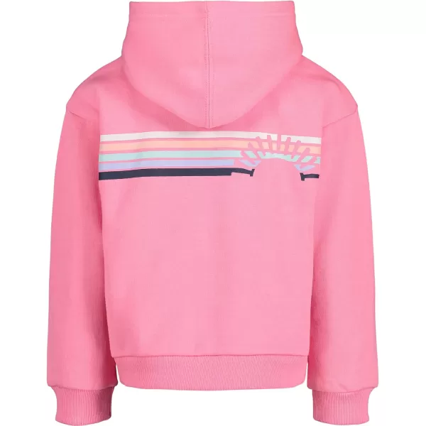 Nautica Girls Logo Sweatshirt Fleece Hoodie With Fullzip Front  PocketsPink Sunset