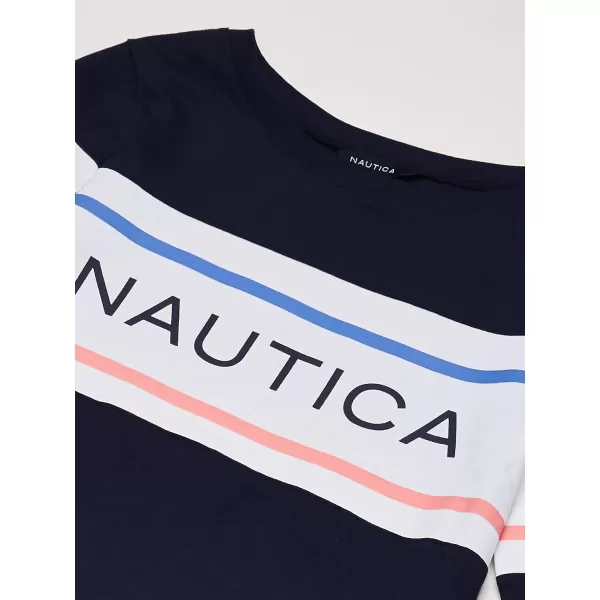 Nautica Girls Long Sleeve Knit Tee DressPeacoat Logo