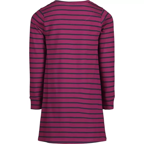 Nautica Girls Long Sleeve Knit Tee DressRaspberry Radiance Star