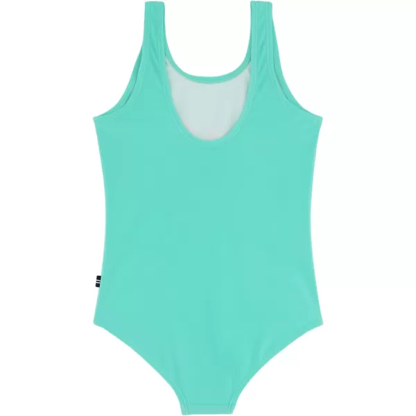 Nautica Girls OnePiece Swimsuit with UPF 50 Sun Protection Quick Drying Bathing SuitCockatoo Palm