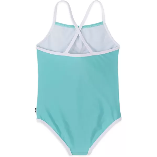 Nautica Girls OnePiece Swimsuit with UPF 50 Sun Protection Quick Drying Bathing SuitCockatoo Pineapple