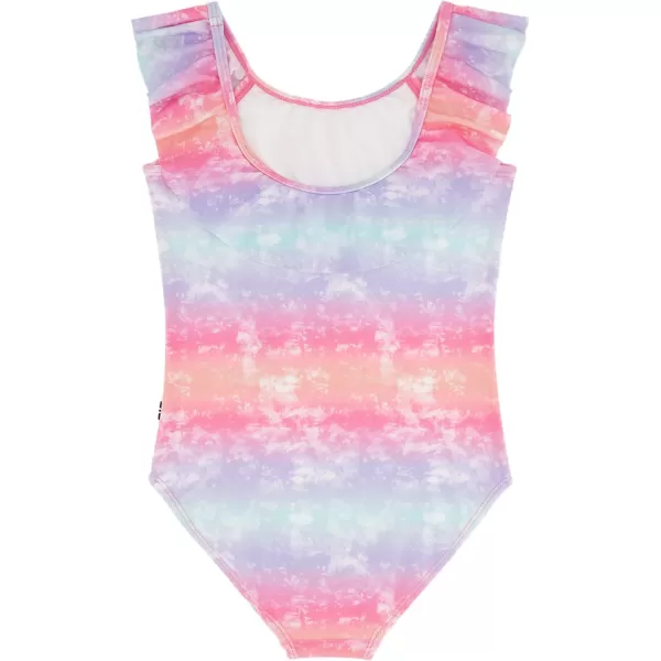 Nautica Girls OnePiece Swimsuit with UPF 50 Sun Protection Quick Drying Bathing SuitPink Carnation Ombre