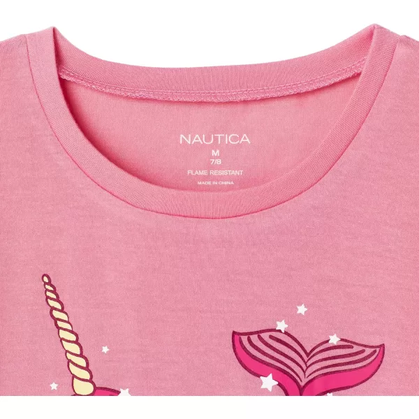 Nautica Girls Pajama Pants and Sleep Shirt Sets for Kids  2 Piece Top and Bottom Sleepwear Set for Kids Pajamas for GirlsPink