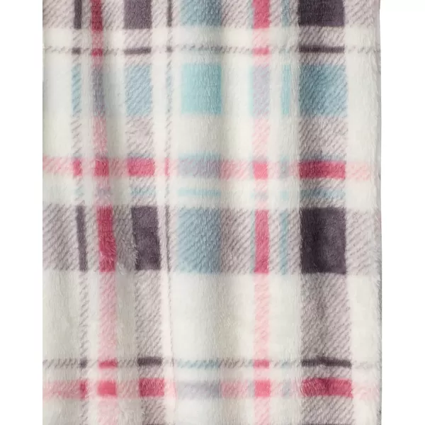 Nautica Girls Pajama Pants for Kids  2 Pack Sleep Pant for Girls Pajamas Soft Brushed Micro Sleepwear Bottoms for Little KidLight Blueplaid