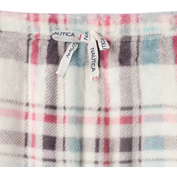 Nautica Girls Pajama Pants for Kids  2 Pack Sleep Pant for Girls Pajamas Soft Brushed Micro Sleepwear Bottoms for Little KidLight Blueplaid