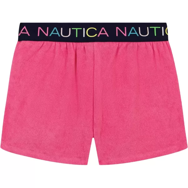 Nautica Girls Pullon Shorts with Logo Elastic WaistbandPink