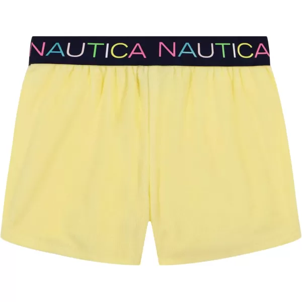 Nautica Girls Pullon Shorts with Logo Elastic WaistbandYellow