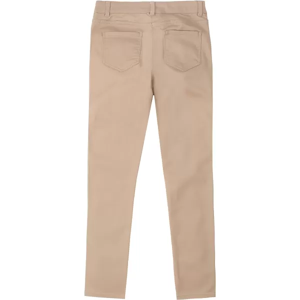 Nautica Girls School Uniform Stretch Twill Skinny Leg PantKhaki