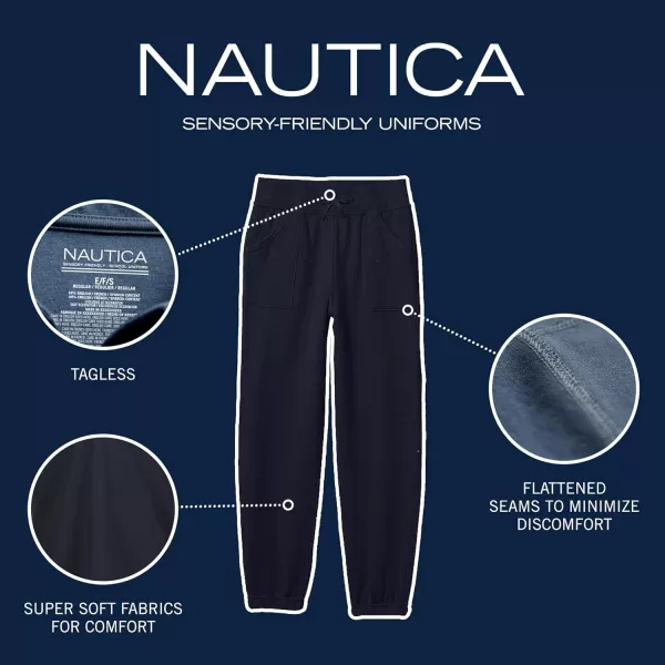 Nautica Girls SensoryFriendly Soft Fleece SweatpantsNavy