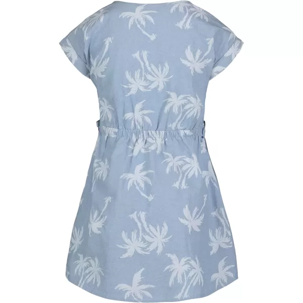Nautica Girls Short Sleeve Chambray DressChambray Palm