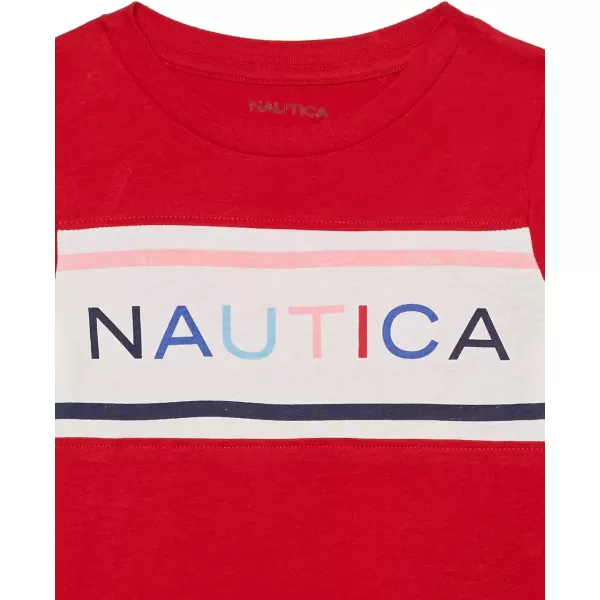 Nautica Girls Short Sleeve Graphic Logo TShirtTrue Red Logo