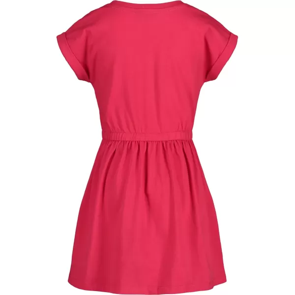 Nautica Girls Short Sleeve Jersey Tee Dress with Elastic Cinched Waist Fun Designs  ColorsVirtual Pink 22