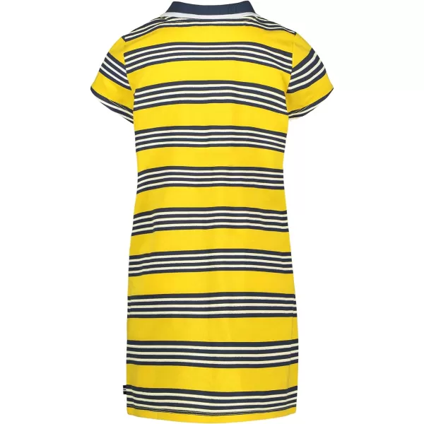 Nautica Girls Short Sleeve Knit Pique Polo DressLemon Stripe