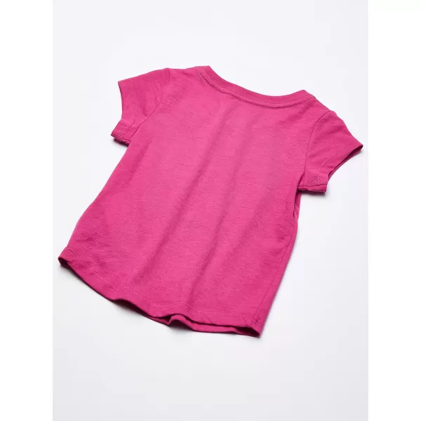 Nautica Girls Short Sleeve TShirt with Flip Sequin Design Cotton Tee with Tagless InteriorDark Pink Sunglasses