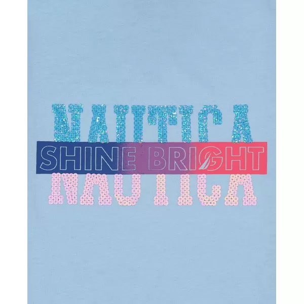 Nautica Girls Short Sleeve TShirt with Flip Sequin Design Cotton Tee with Tagless InteriorDutch Canal