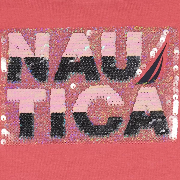 Nautica Girls Short Sleeve TShirt with Flip Sequin Design Cotton Tee with Tagless InteriorRapture Magic Sequin