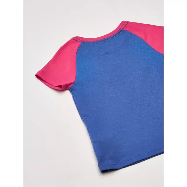 Nautica Girls Short Sleeve TShirt with Fun Graphic Design Cotton Tee with Tagless InteriorDazzle Blue Anchor