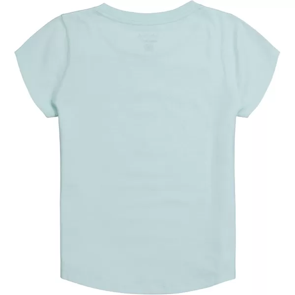 Nautica Girls Short Sleeve TShirt with Glitter Design Cotton Tee with Tagless InteriorOcean Blue