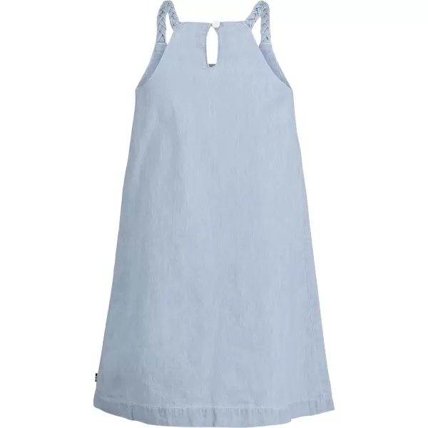 Nautica Girls Short and Long Sleeve Shirt Dress Chambray  Dark Denim ColorsChambray Trapeze