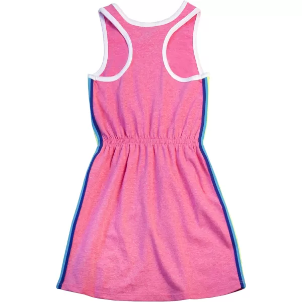 Nautica Girls Sleeveless Printed Tank DressRainbow Tape Neon Pink