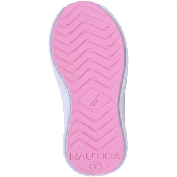 Nautica Girls SlipOn Sneaker  Athletic Running Kids Shoe for Walking Running Tennis and Sports ToddlerLittle KidBlack Bright Gradient