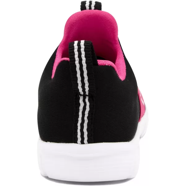 Nautica Girls SlipOn Sneaker  Athletic Running Kids Shoe for Walking Running Tennis and Sports ToddlerLittle KidBlackPink