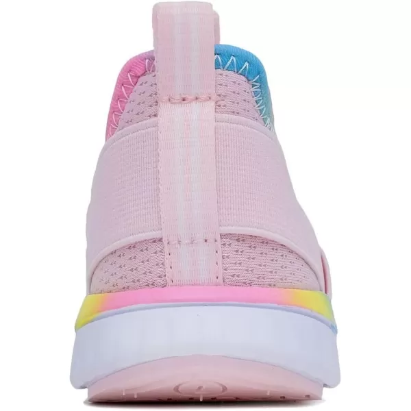 Nautica Girls SlipOn Sneaker  Athletic Running Kids Shoe for Walking Running Tennis and Sports ToddlerLittle KidBlush White Gradient