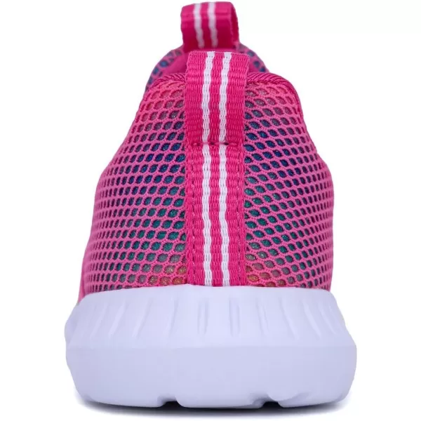 Nautica Girls SlipOn Sneaker  Athletic Running Kids Shoe for Walking Running Tennis and Sports ToddlerLittle KidBright Pink Rainbow