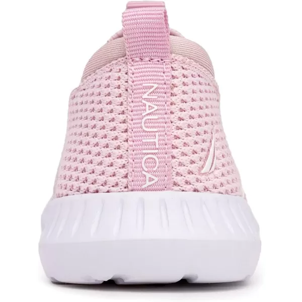 Nautica Girls SlipOn Sneaker  Athletic Running Kids Shoe for Walking Running Tennis and Sports ToddlerLittle KidLight Pink Iridescent