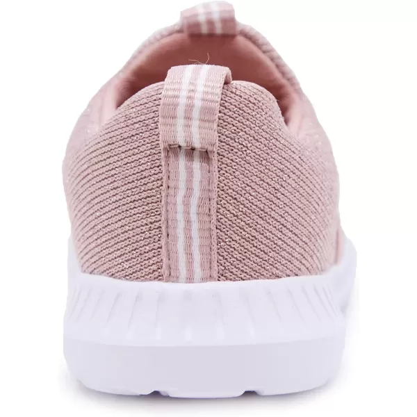 Nautica Girls SlipOn Sneaker  Athletic Running Kids Shoe for Walking Running Tennis and Sports ToddlerLittle KidMauve Sparkle