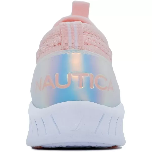 Nautica Girls SlipOn Sneaker  Athletic Running Kids Shoe for Walking Running Tennis and Sports ToddlerLittle KidPink Iridescent