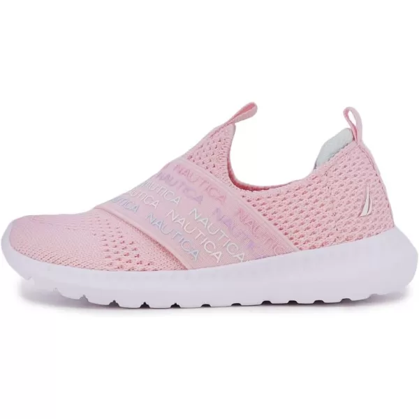 Nautica Girls SlipOn Sneaker  Athletic Running Kids Shoe for Walking Running Tennis and Sports ToddlerLittle KidPink Multi