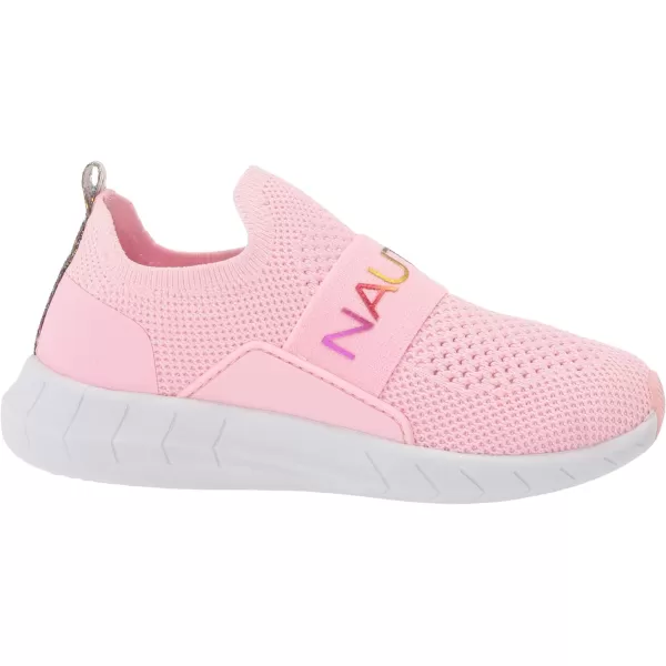 Nautica Girls SlipOn Sneaker  Athletic Running Kids Shoe for Walking Running Tennis and Sports ToddlerLittle KidPink Rainbow