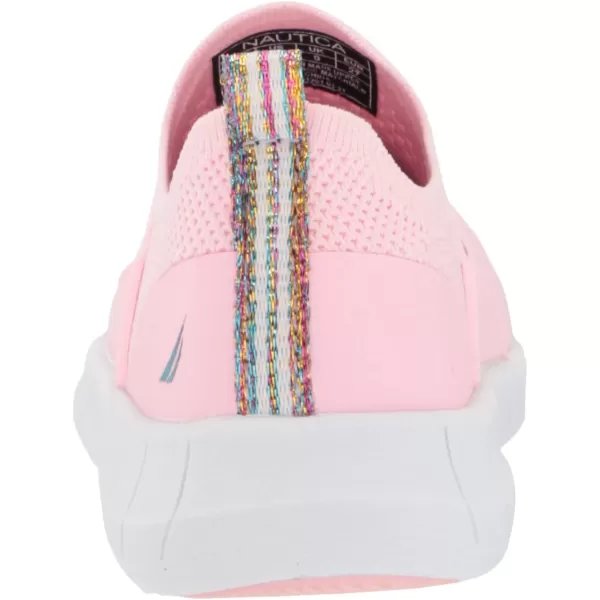 Nautica Girls SlipOn Sneaker  Athletic Running Kids Shoe for Walking Running Tennis and Sports ToddlerLittle KidPink Rainbow