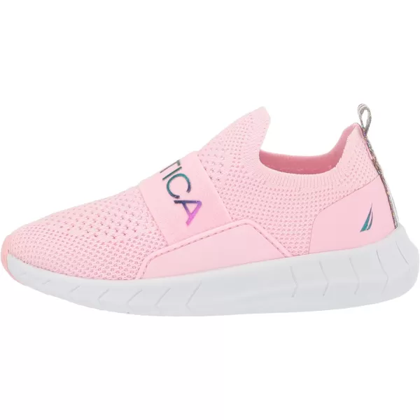 Nautica Girls SlipOn Sneaker  Athletic Running Kids Shoe for Walking Running Tennis and Sports ToddlerLittle KidPink Rainbow