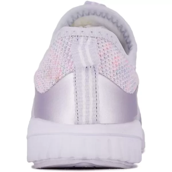 Nautica Girls SlipOn Sneaker  Athletic Running Kids Shoe for Walking Running Tennis and Sports ToddlerLittle KidTuvapale Pink Purple Metallic