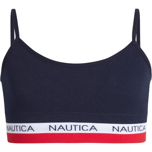 Nautica Girls Training Bra  Seamless Crop Cami Bralette 6 PackNavyHeather GreyWhite