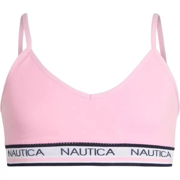 Nautica Girls Training Bra  Seamless Crop Cami Bralette 6 PackNavyPinkWhite