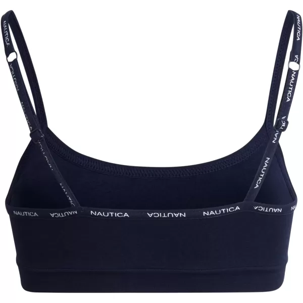 Nautica Girls Training Bra  Seamless Crop Cami Bralette 6 PackWhiteNocturnal NavyMedium Heather Grey