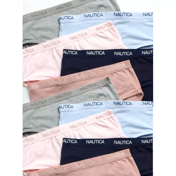 Nautica Girls Underwear  Stretch Cotton Briefs 10 PackGrey HeatherBluePinkNavyTaupe