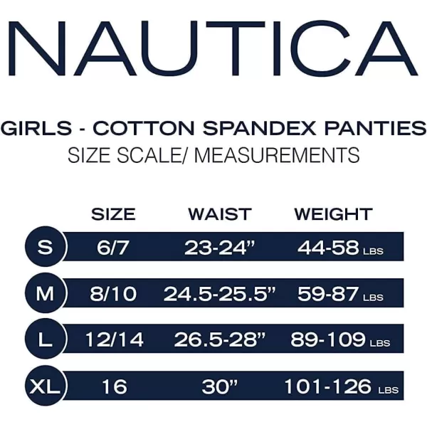 Nautica Girls Underwear  Stretch Cotton Briefs 10 PackGrey HeatherBluePinkNavyTaupe