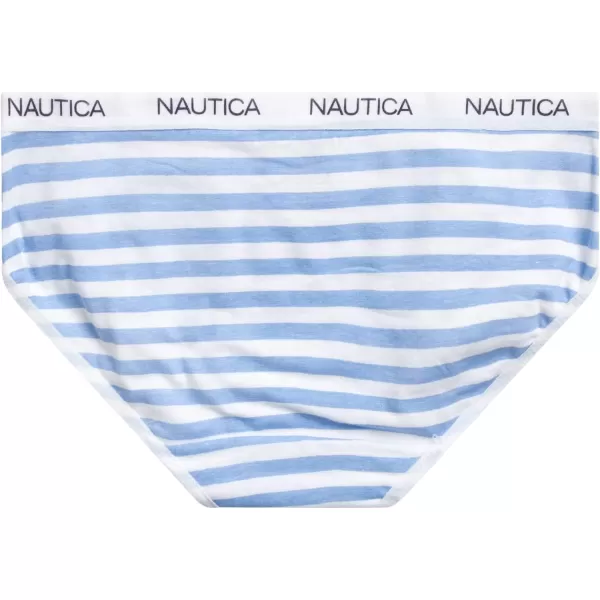 Nautica Girls Underwear  Stretch Cotton Briefs 10 PackHeather GreyPink StripeBlue Stripe